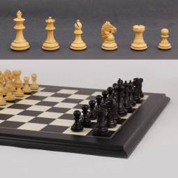 18" MoW Ebonized Centurion Presidential Staunton Chess Set
