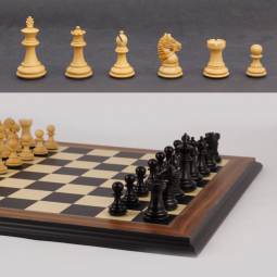 18" MoW Ebony Centurion Presidential Staunton Chess Set