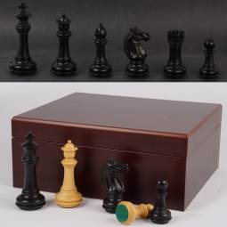 4" MoW Ebony Phalanx Staunton Chess Pieces