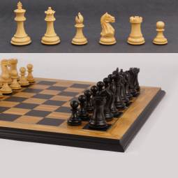 23" MoW Ebonized Imperator Presidential Staunton Chess Set