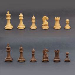 3 1/2" MoW Honey Rosewood Imperator Staunton Chess Pieces