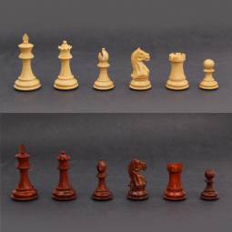 3 1/2" MoW Padouk Imperator Staunton Chess Pieces