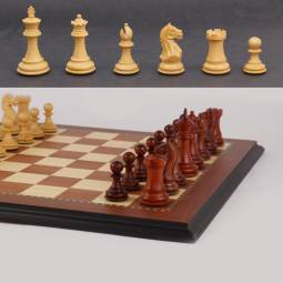 18" MoW Padouk Imperator Presidential Staunton Chess Set