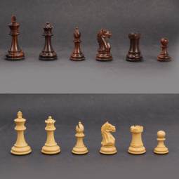 3 1/2" MoW Rosewood Imperator Staunton Chess Pieces