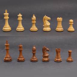 4" MoW Honey Rosewood Imperator Staunton Chess Pieces