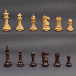 4" MoW Rosewood Imperator Staunton Chess Pieces