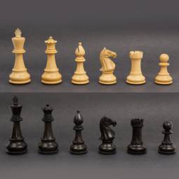 5" MoW Ebonized Imperator Staunton Chess Pieces