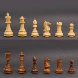 5" MoW Honey Rosewood Imperator Staunton Chess Pieces