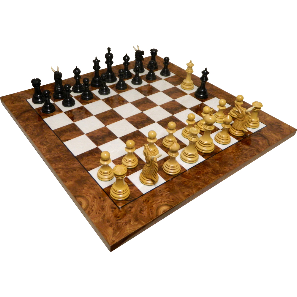 24 Mark of Westminster Ebony Tyrant Staunton Luxury Chess Set