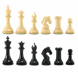 4 3/4" MoW Ebony Aurora Staunton Chess Pieces