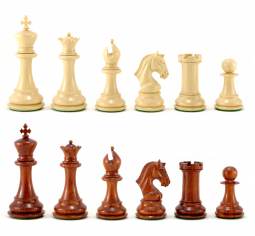 4 3/4" MoW Padouk Aurora Staunton Chess Pieces