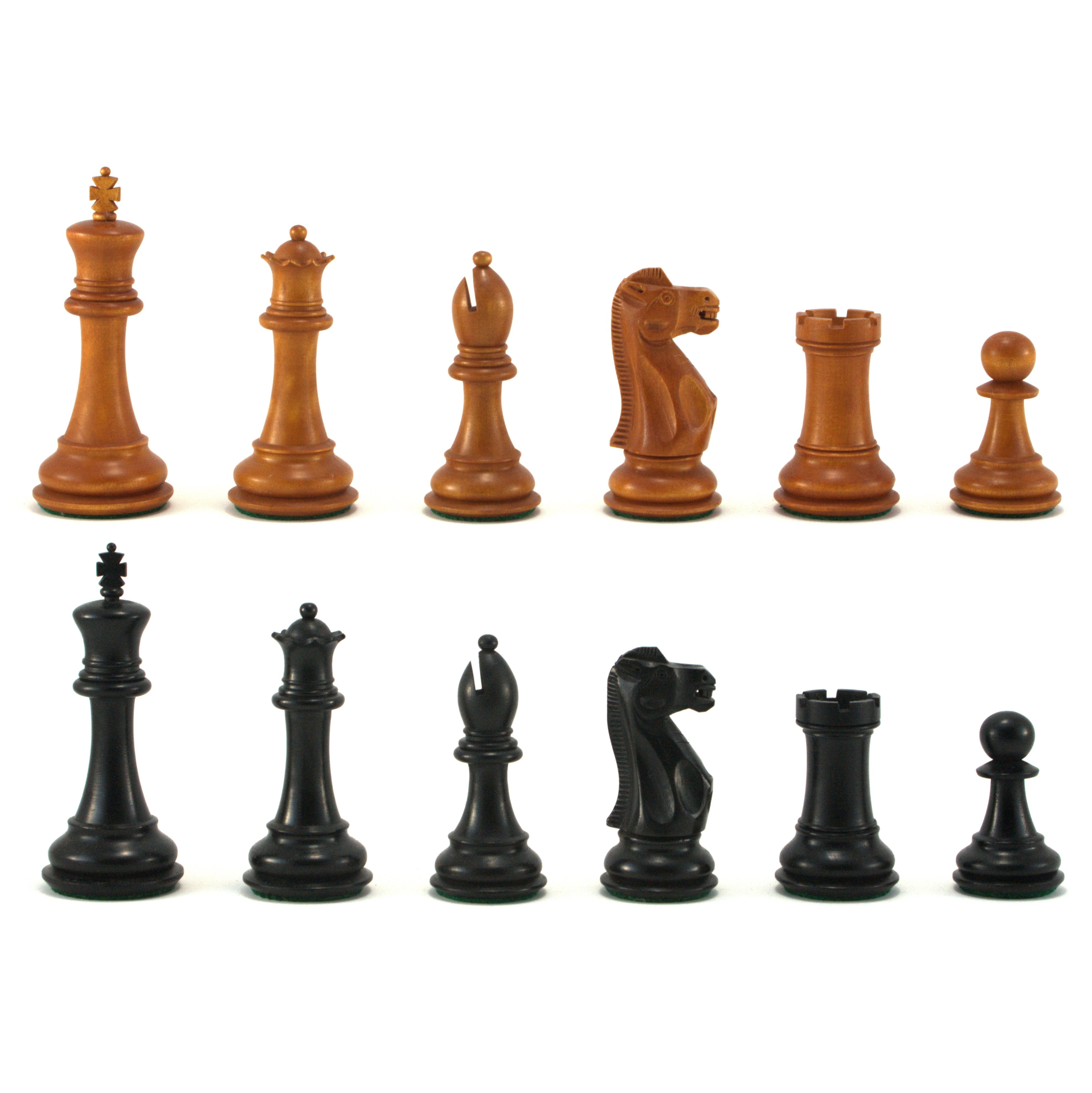 Queens Gambit Series Complete Chess Set Boxwood & Ebony 