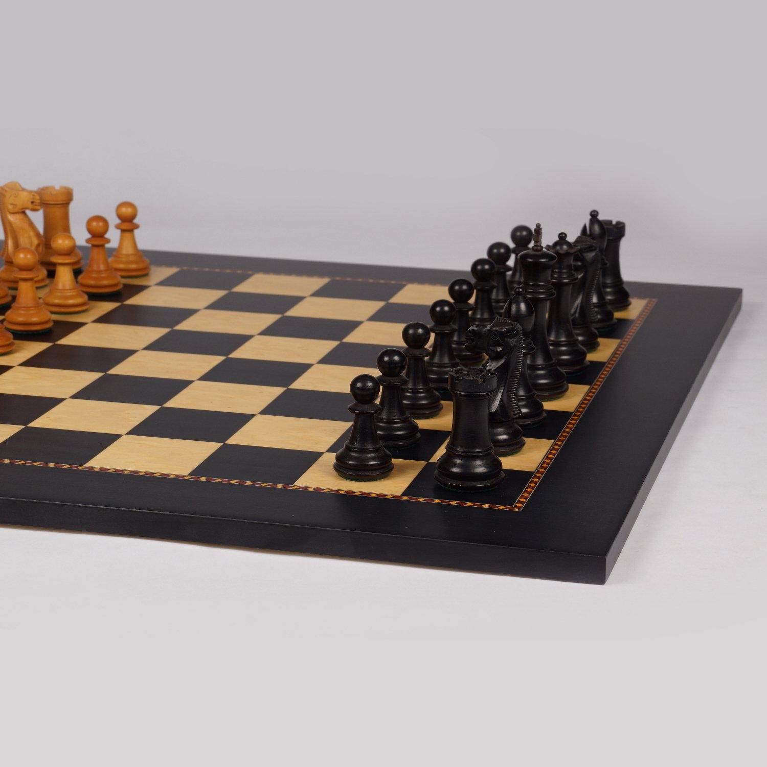 The Queen's Gambit Final Game Chess Set Ebonized & Boxwood Pieces