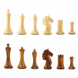 3 3/4" MoW Honey Rosewood Equinox Staunton Chess Pieces