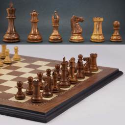 18" MoW Honey Rosewood Luxe Legionnaires Presidential Chess Set