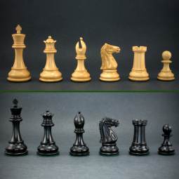 3" MoW Ebonized Luxe Legionnaires Staunton Chess Pieces