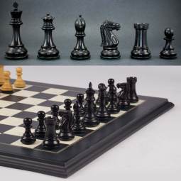23" MoW Ebonized Luxe Legionnaires Presidential Chess Set