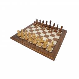 19" MoW Honey Rosewood Luxe Legionnaires Luxury Staunton Chess Set