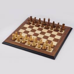 23" MoW Honey Rosewood Luxe Legionnaires Presidential Chess Set