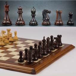 19" MoW Rosewood Luxe Legionnaires Luxury Staunton Chess Set