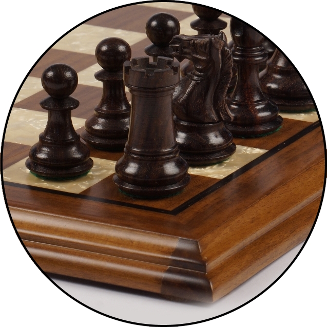 24 Mark of Westminster Ebony Tyrant Staunton Luxury Chess Set