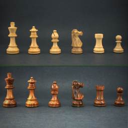 3" MoW Classics Honey Rosewood Executive French Staunton Chess Pieces