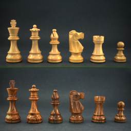 3 3/4" MoW Classics Honey Rosewood Executive French Staunton Chess Pieces