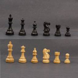 4" MoW Classics Ebonized Executive American Staunton Chess Pieces