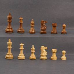 4" MoW Classics Honey Rosewood Executive American Staunton Chess Pieces