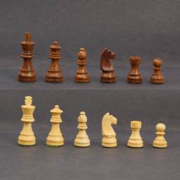 3" MoW Classics Honey Rosewood Executive German Staunton Chess Pieces