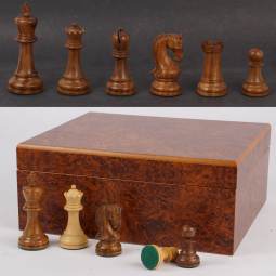3 1/2" MoW Honey Rosewood Old World Staunton Chess Pieces