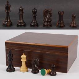 3 1/2" MoW Rosewood Old World Staunton Chess Pieces