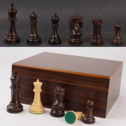 4 1/4" MoW Rosewood Old World Staunton Chess Pieces