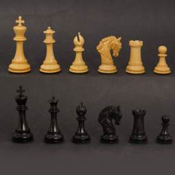 4 3/4" MoW Ebony King Arthur Staunton Chess Pieces