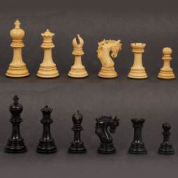 4 3/4" MoW Ebony Benevito Staunton Chess Pieces