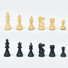 3 1/4" New Lardy Ebonized Chess Pieces