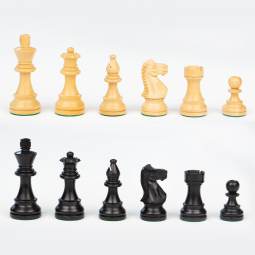 3 3/4" New Lardy Ebonized Chess Pieces