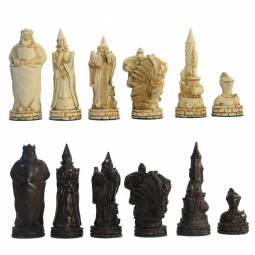4 1/2" King Arthur Crushed Stone Chess Pieces