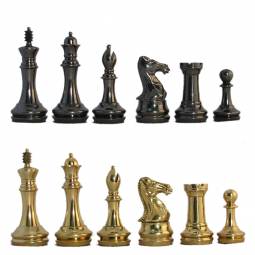 4" Ultra Weight Brass Staunton Chess Pieces