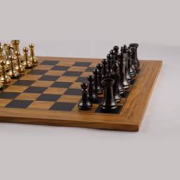 20" Ultra Weight Brass Staunton Exclusive Staunton Chess Set