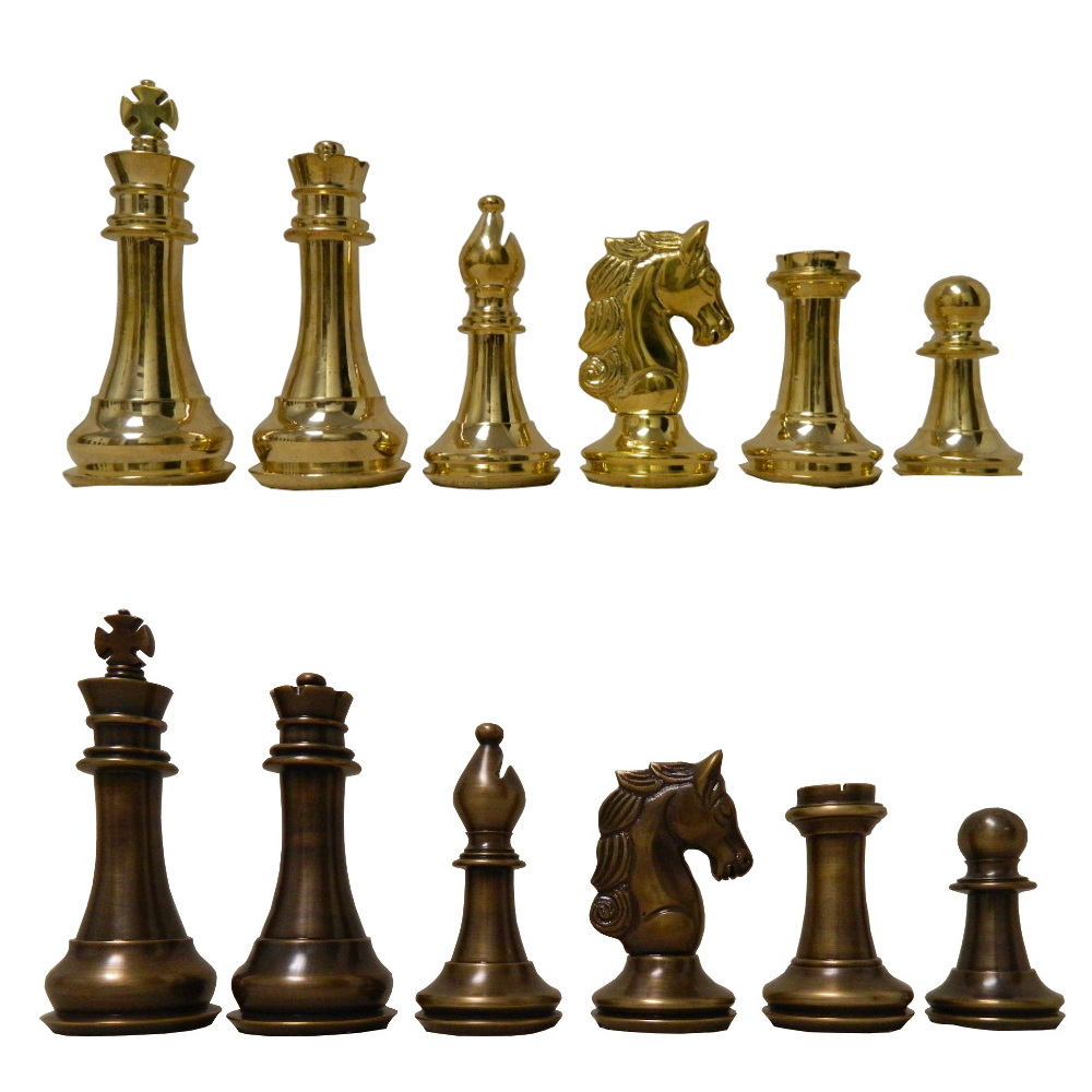 6 1/4 Brass Chess Pieces