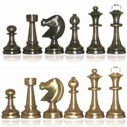2 7/8" Italian Solid Brass Staunton Chess Pieces