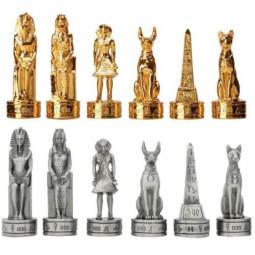 3" Egyptian Pewter Chess Pieces