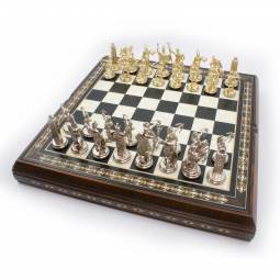 21" Metal Greek Gods Luxury Storage Chess Set