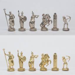 4 1/2" Greek Mythology Metal Chess Pieces