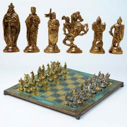 3 1/2" Metal Crusades Chess Set