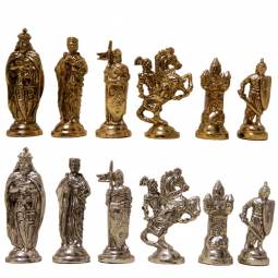 3 1/2" Crusades Metal Chess Pieces