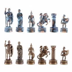 2" Small Greek & Roman Oxidized Metal Chess Pieces