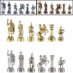 2" Small Greek and Roman Metal Chess Pieces