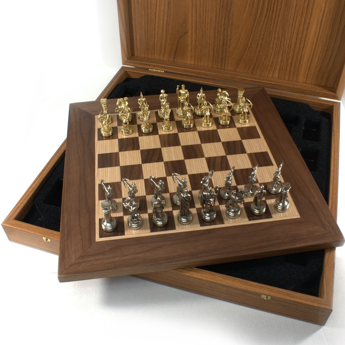 13 Luxury Desktop Archers Metal Chess Set with Case